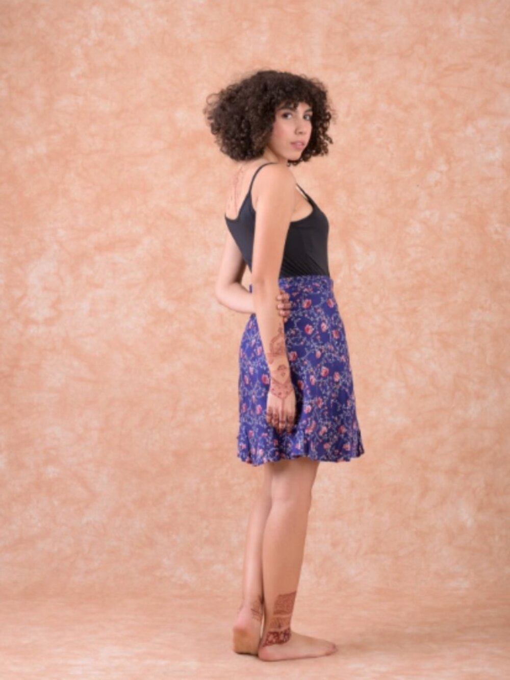 7.) Rhea Mini Wrap Skirt - Picture 2 of 3